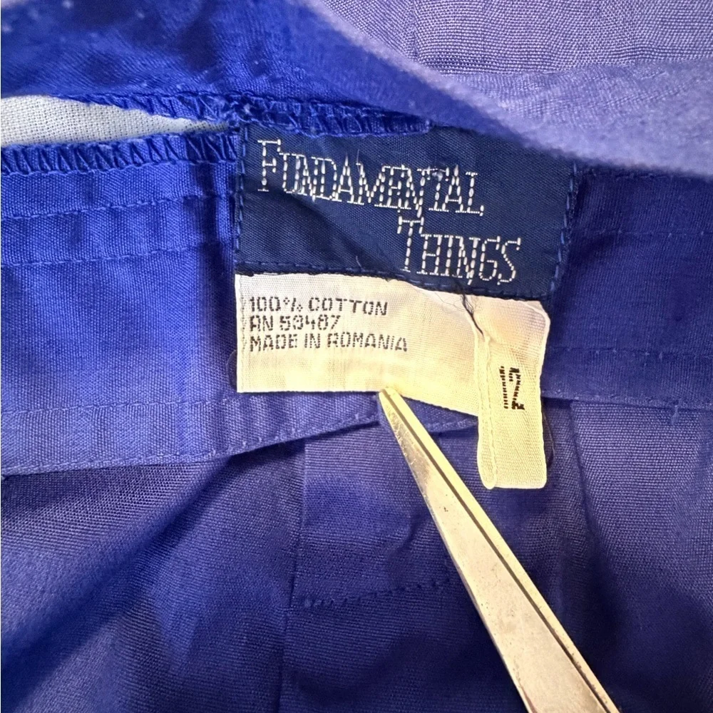 Fundamental Things NWT Dead Stock Cobalt Blue High Waist Pleated Walking 12